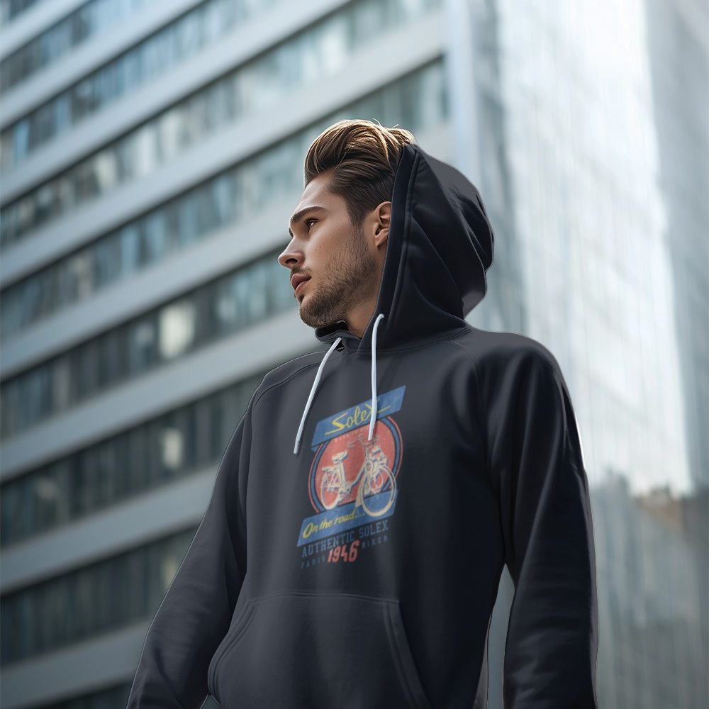 Sweat-shirt à capuche Homme Solex avec un design de Solex On The Road