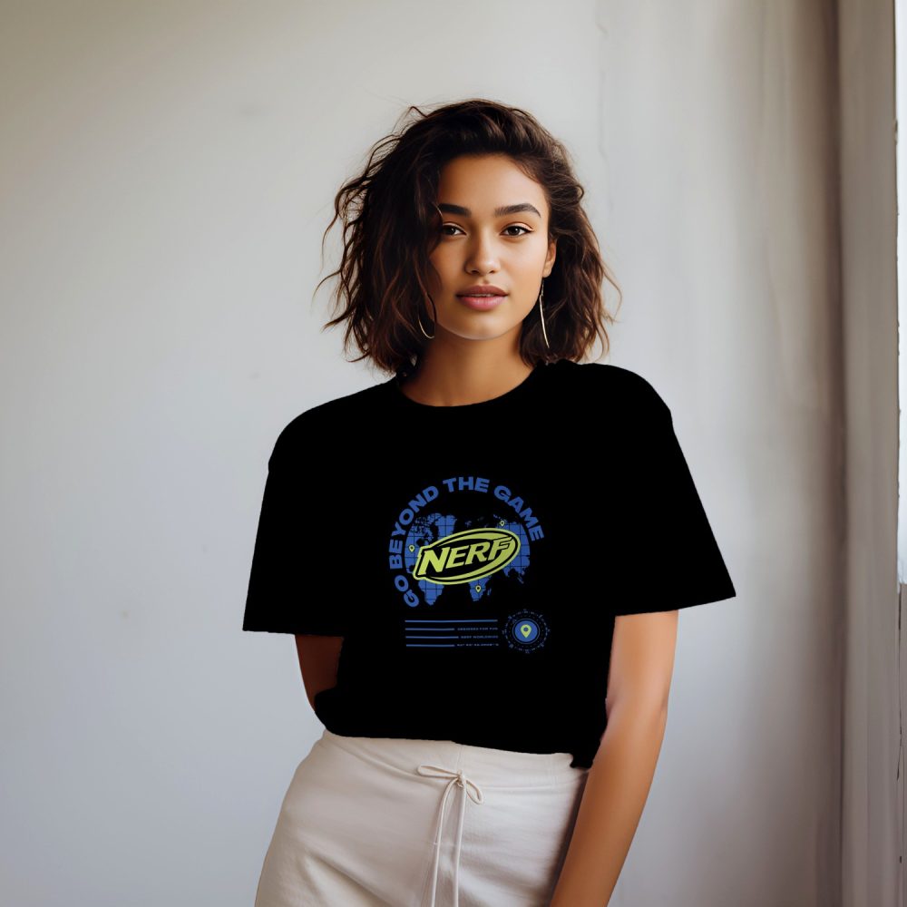 T-shirt oversize coton bio Femme Nerf avec un design de Nerf Go Beyond The Game
