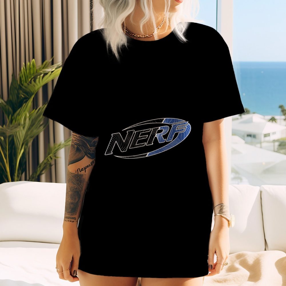 T-shirt oversize coton bio Femme Nerf avec un design de Nerf Wave Logo