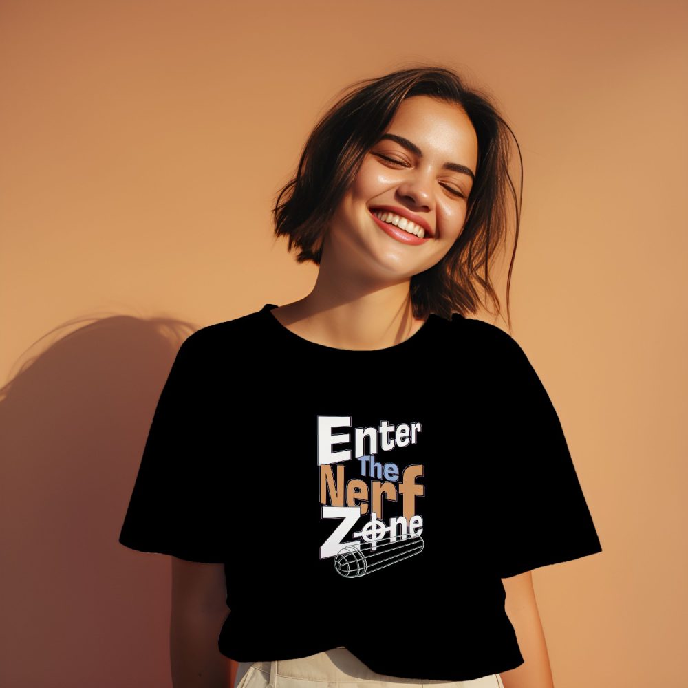 T-shirt oversize coton bio Femme Nerf avec un design de Nerf Enter The Nerf Zone