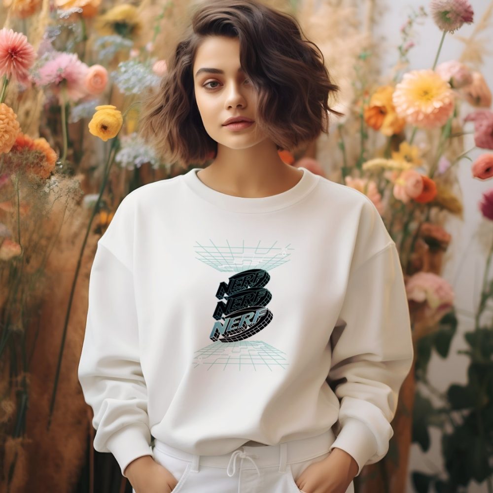 Sweat oversize coton bio Femme Nerf avec un design de Nerf 3D