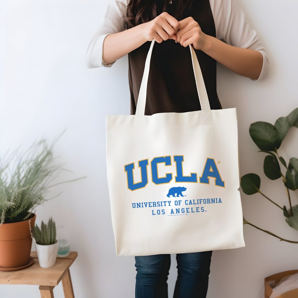 Tote bag coton bio UCLA avec un design de UCLA Ours
