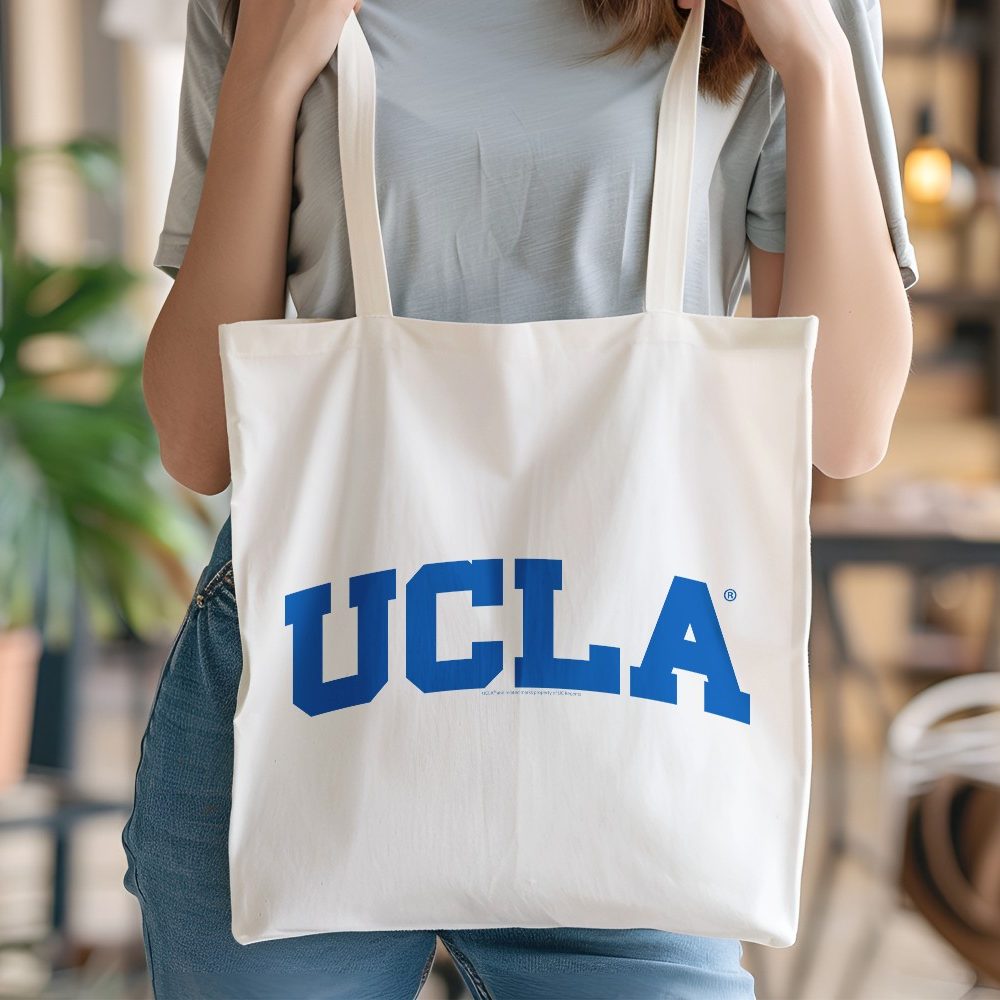 Tote bag coton bio UCLA avec un design de UCLA Arc bleu