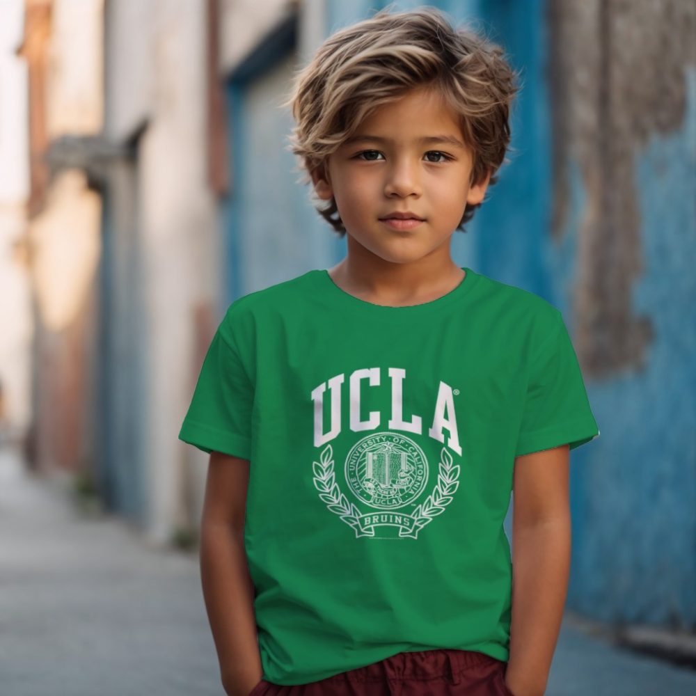 T-shirt Enfant UCLA avec un design de UCLA Écusson blanc