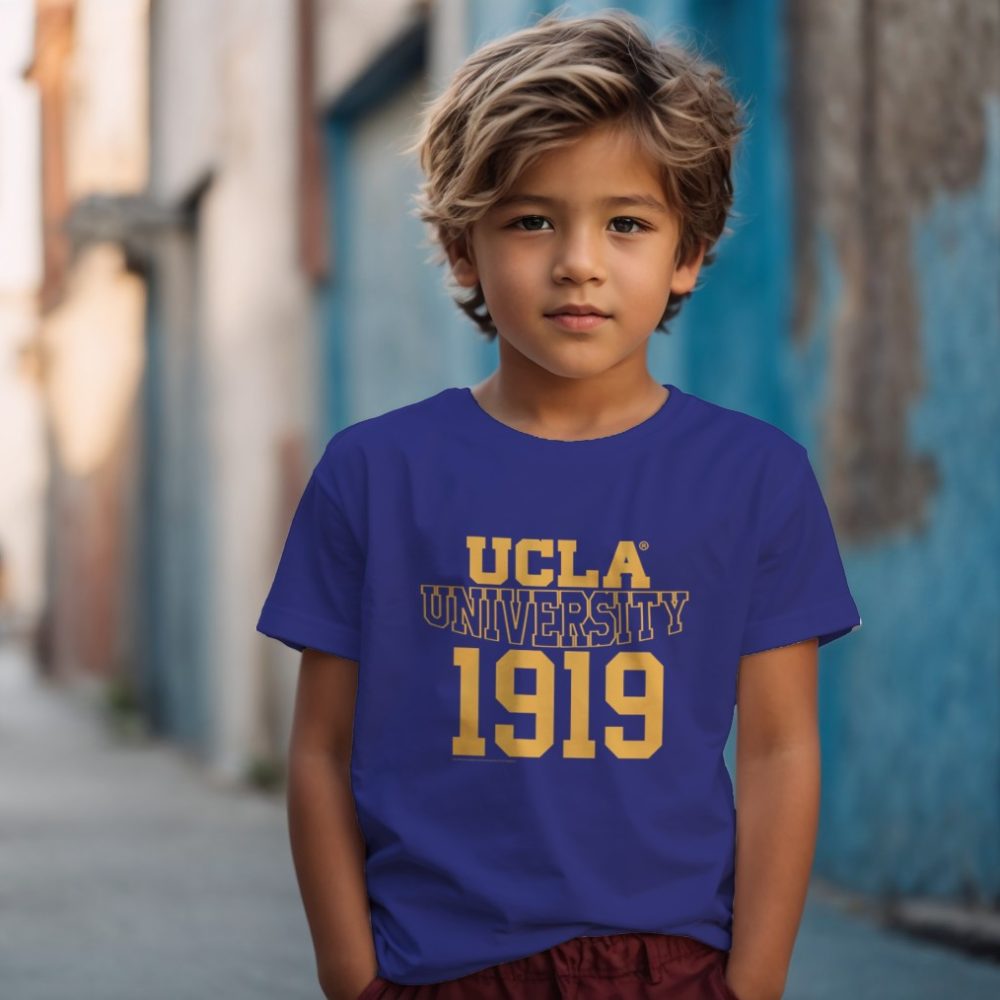 T-shirt Enfant UCLA avec un design de UCLA University 1919 jaune