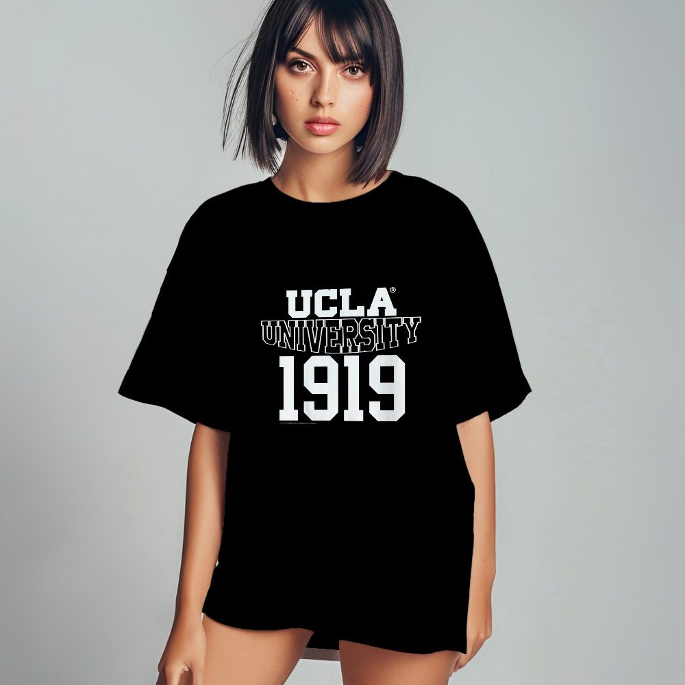 T-shirt oversize coton bio Femme UCLA avec un design de UCLA University 1919 blanc