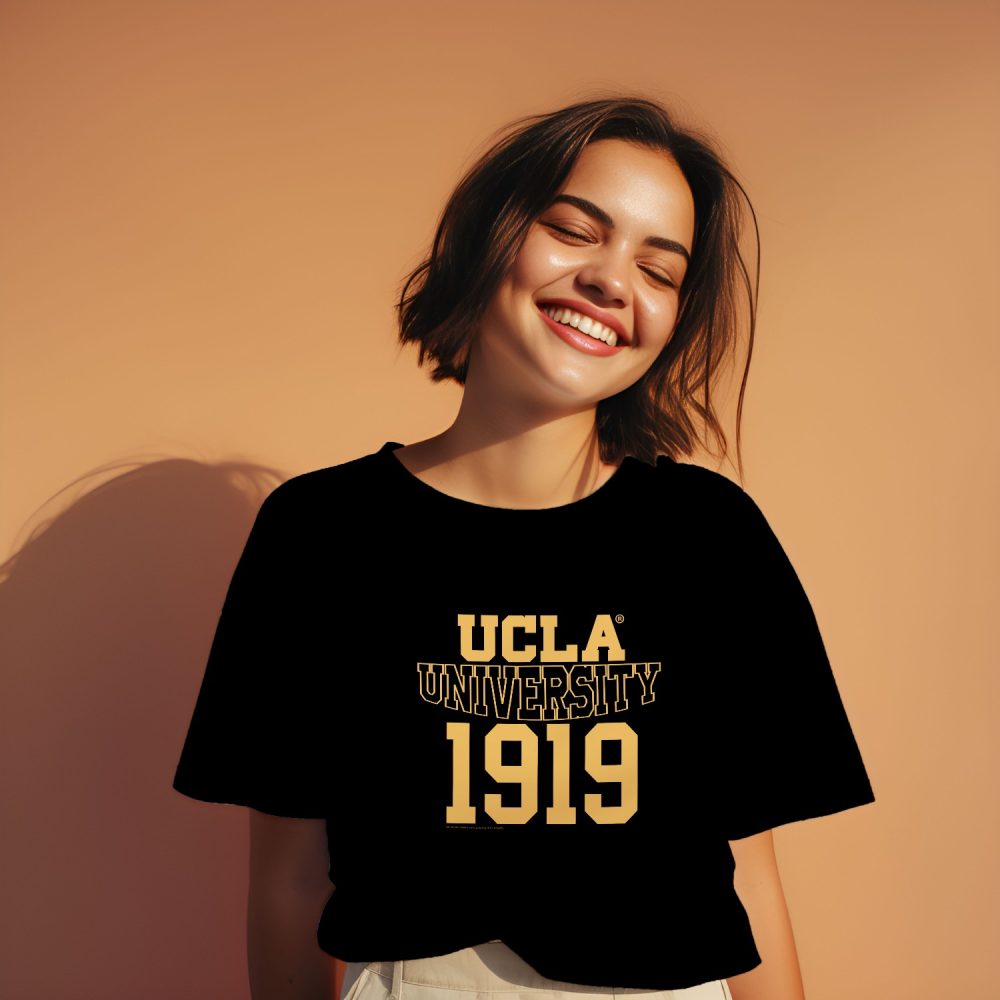 T-shirt oversize coton bio Femme UCLA avec un design de UCLA University 1919 jaune