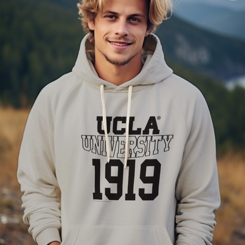 Sweat-shirt à capuche Homme UCLA avec un design de UCLA University 1919 noir