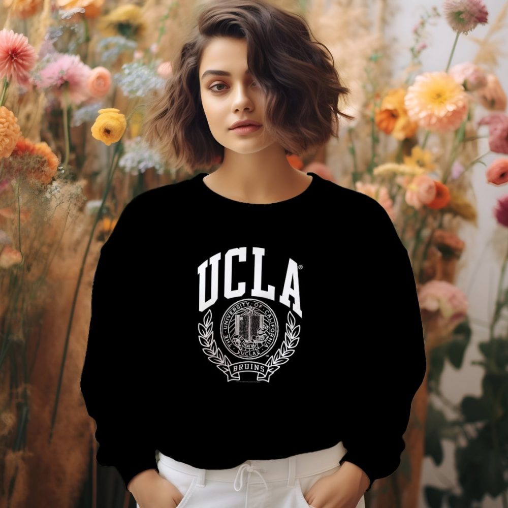 Sweat oversize coton bio Femme UCLA avec un design de UCLA Écusson blanc