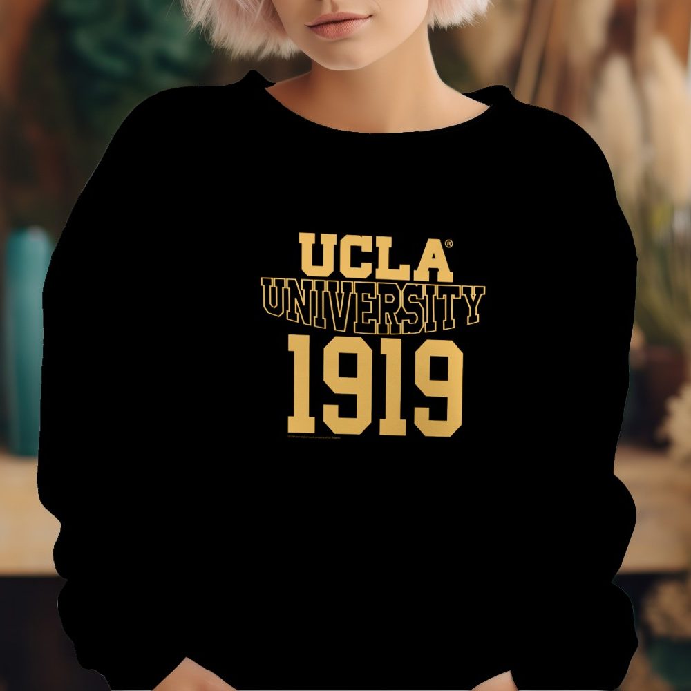 Sweat oversize coton bio Femme UCLA avec un design de UCLA University 1919 jaune