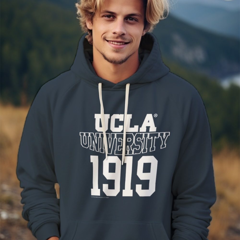 Sweat-shirt à capuche Homme UCLA avec un design de UCLA University 1919 blanc