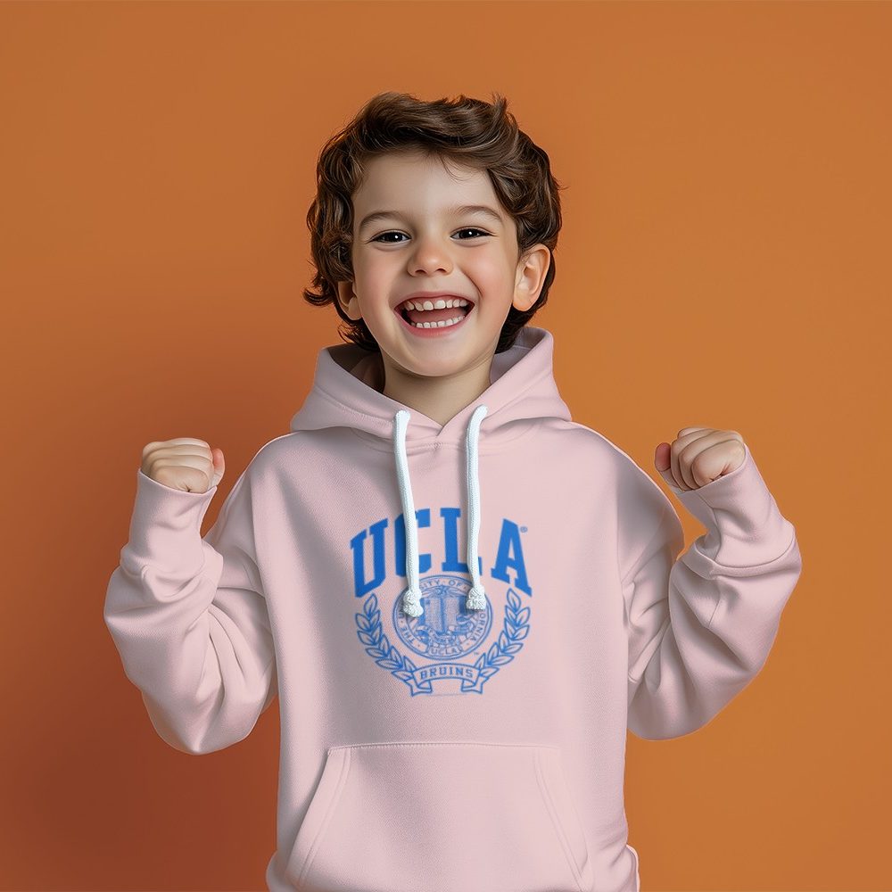 Pull à capuche Enfant UCLA avec un design de UCLA Écusson bleu