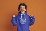 Pull à capuche Enfant UCLA avec un design de UCLA Écusson blanc