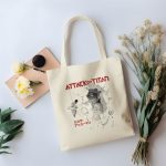 Tote bag coton bio Attack On Titan avec un design de Attack On Titan Broken Wall