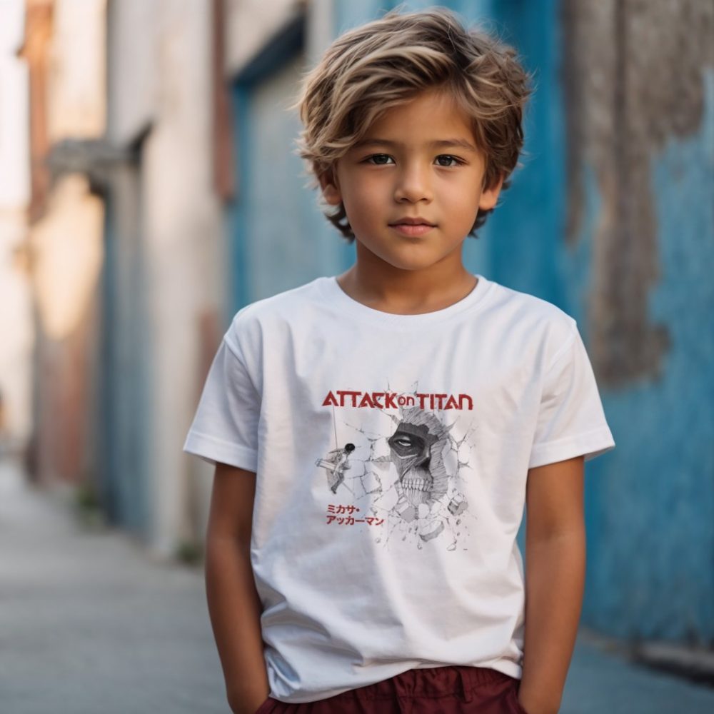 T-shirt Enfant Attack On Titan avec un design de Attack On Titan Broken Wall