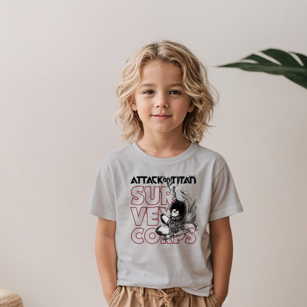T-shirt Enfant Attack On Titan avec un design de Attack On Titan Survey Corps