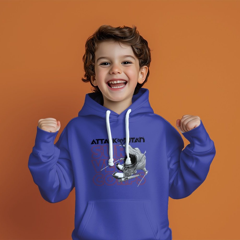 Pull à capuche Enfant Attack On Titan avec un design de Attack On Titan Survey Corps