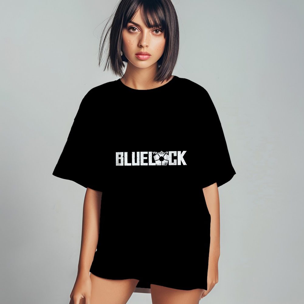 T-shirt oversize coton bio Femme Bluelock avec un design de Bluelock blanc