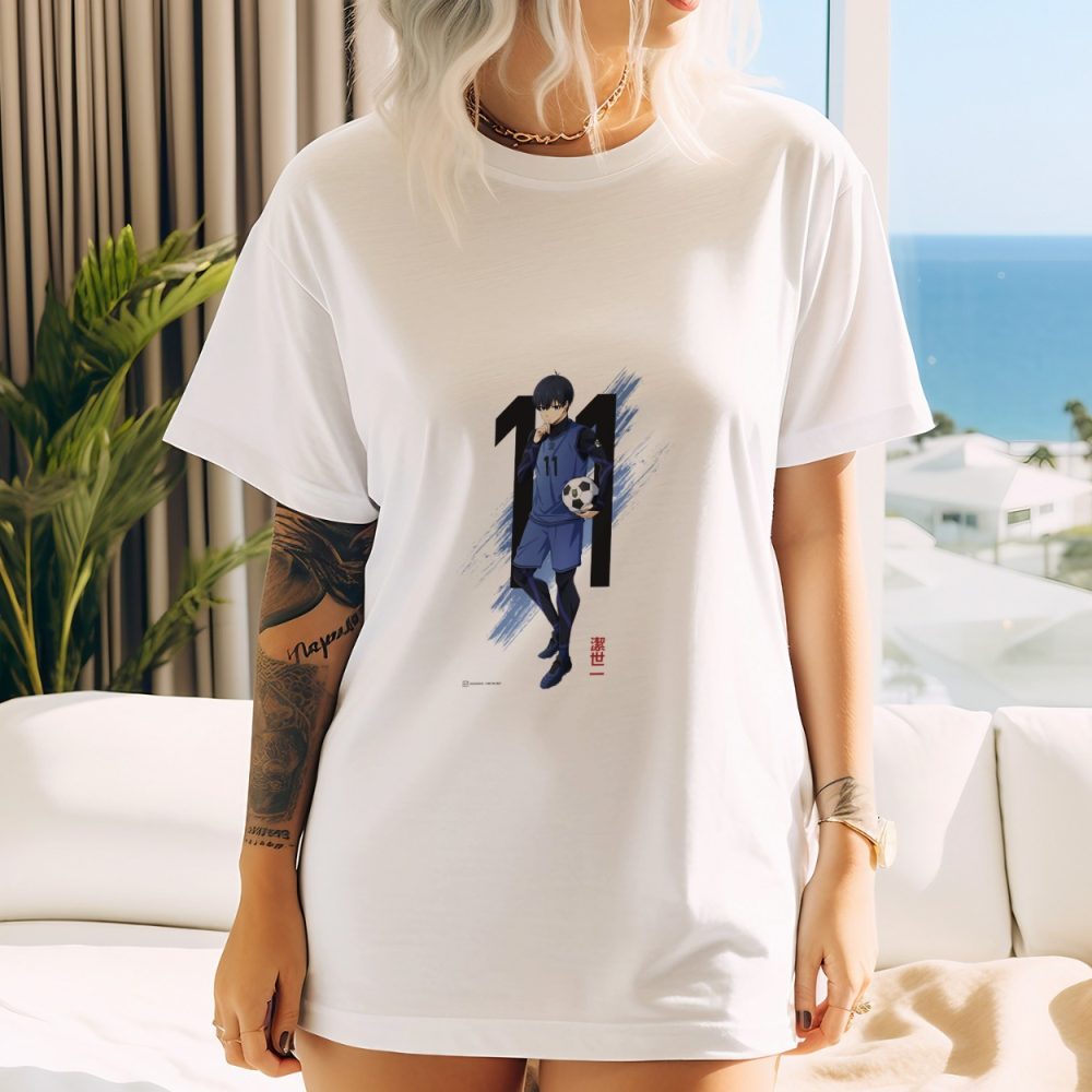 T-shirt oversize coton bio Femme Bluelock avec un design de Bluelock 11 noir