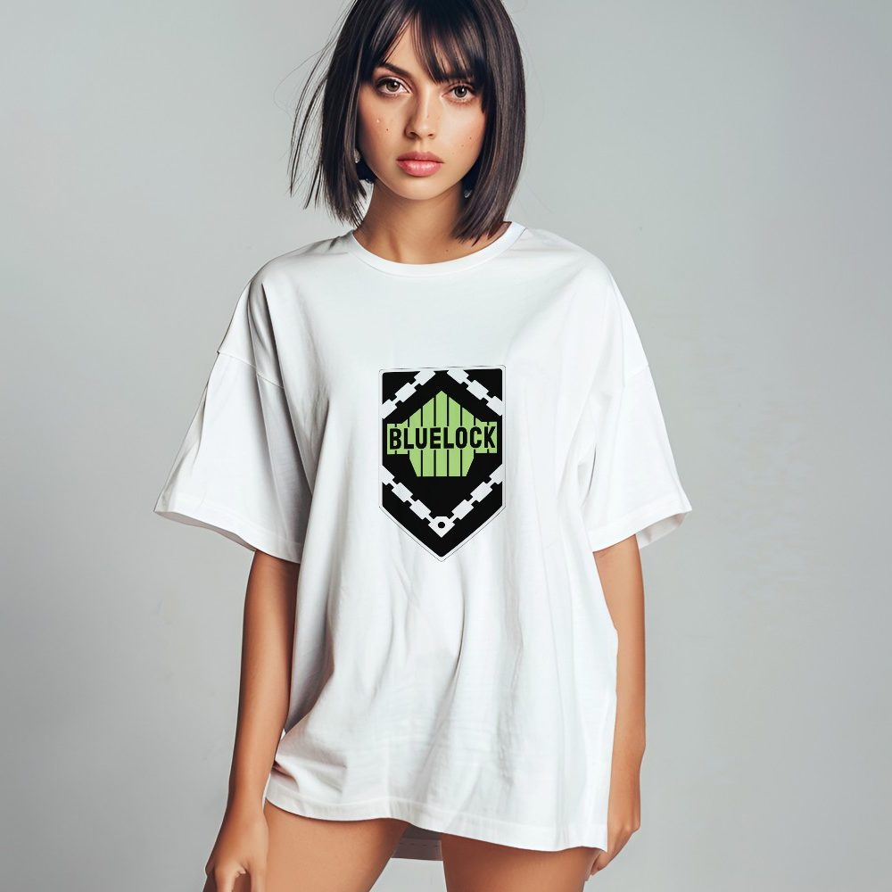 T-shirt oversize coton bio Femme Bluelock avec un design de Bluelock Team Blason