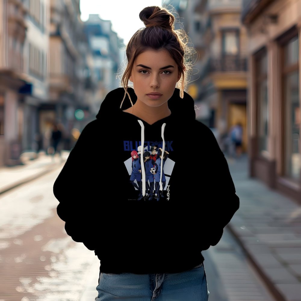 Sweat-shirt à capuche Femme Bluelock avec un design de Bluelock Team blanc