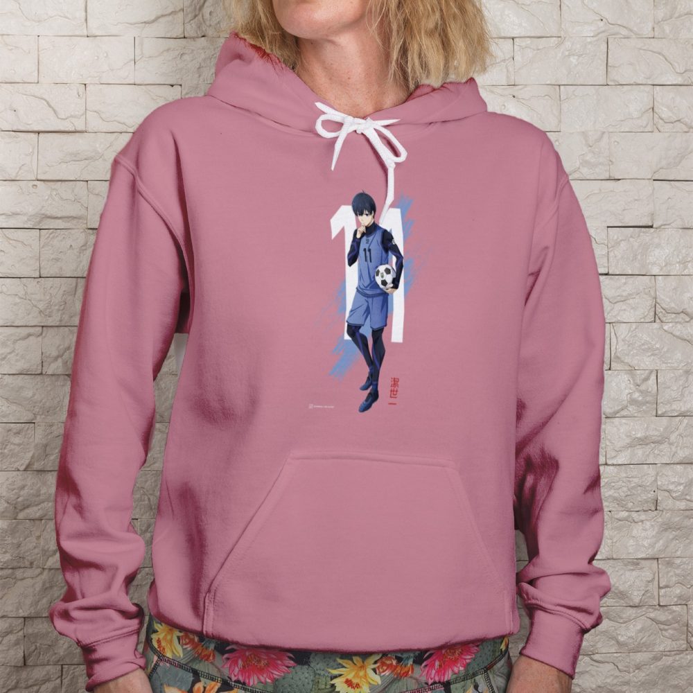Sweat-shirt à capuche Femme Bluelock avec un design de Bluelock 11 blanc