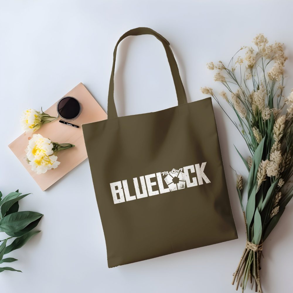 Tote bag coton bio Bluelock avec un design de Bluelock blanc