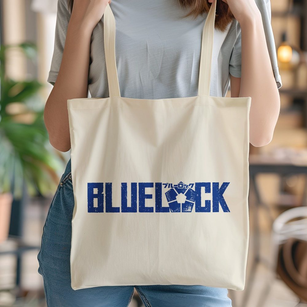 Tote bag coton bio Bluelock avec un design de Bluelock bleu