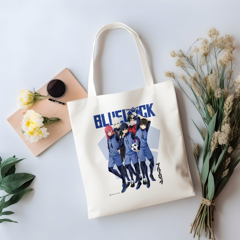 Tote bag coton bio Bluelock avec un design de Bluelock Team noir