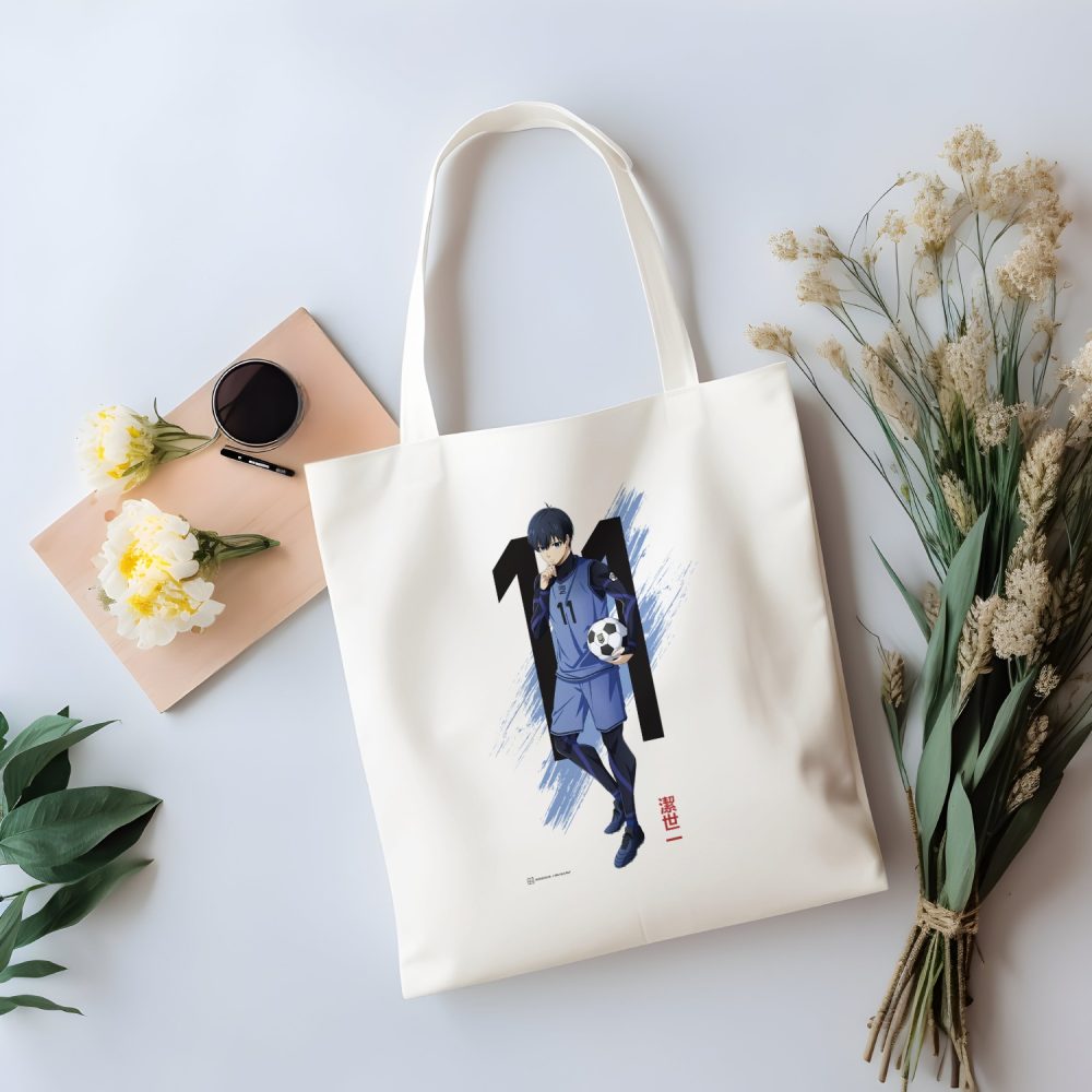 Tote bag coton bio Bluelock avec un design de Bluelock 11 noir