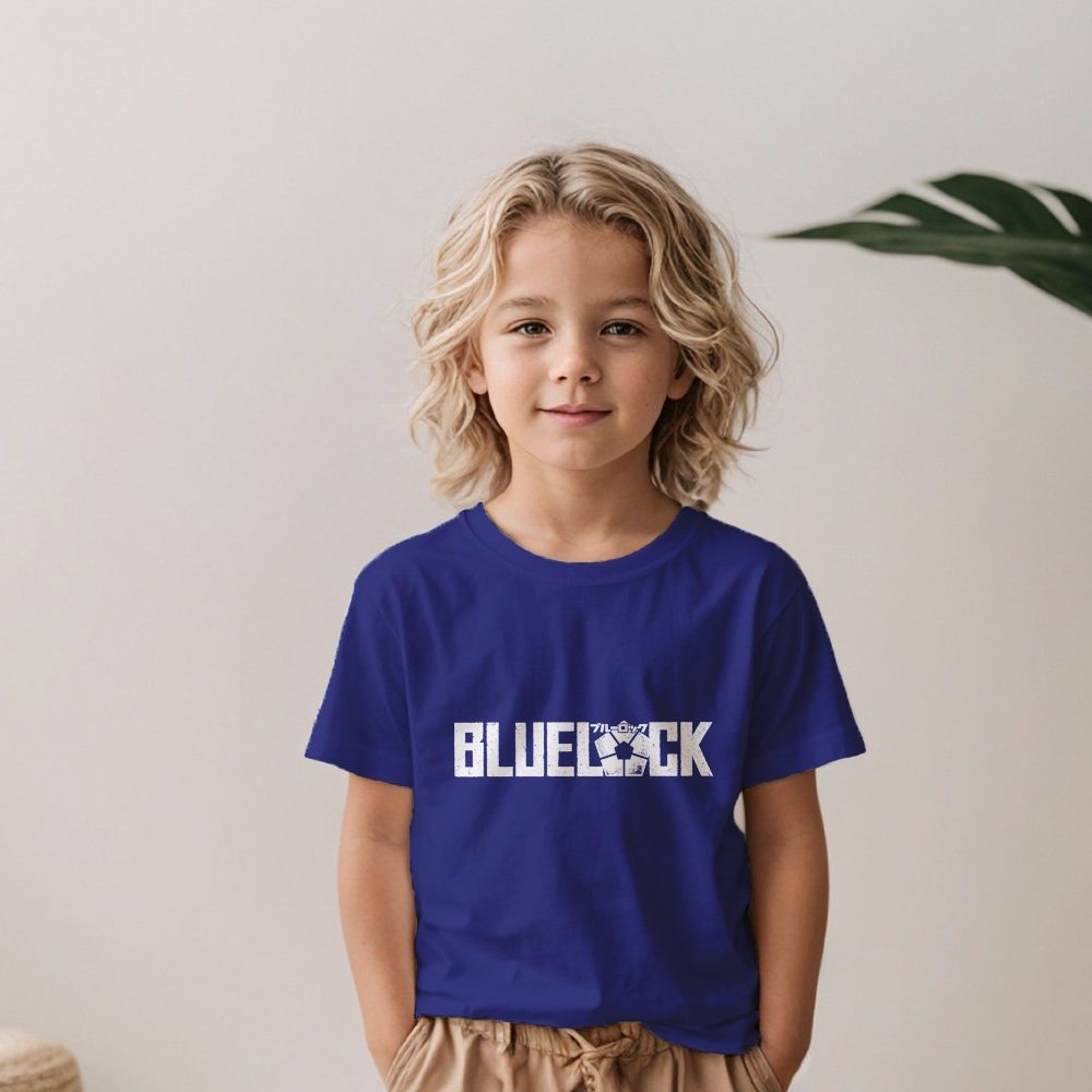 T-shirt Enfant Bluelock avec un design de Bluelock blanc