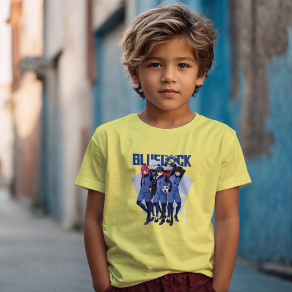 T-shirt Enfant Bluelock avec un design de Bluelock Team blanc