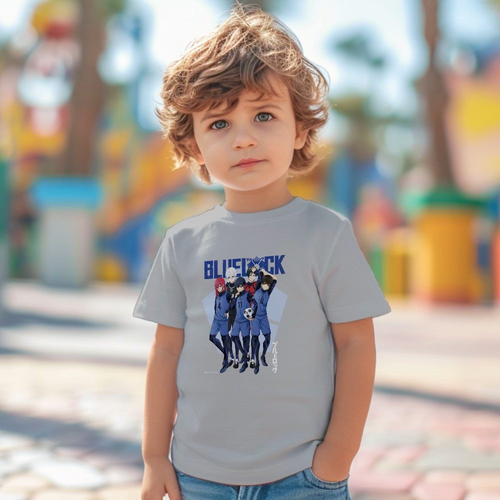 T-shirt coton bio Bébé Bluelock avec un design de Bluelock Team blanc