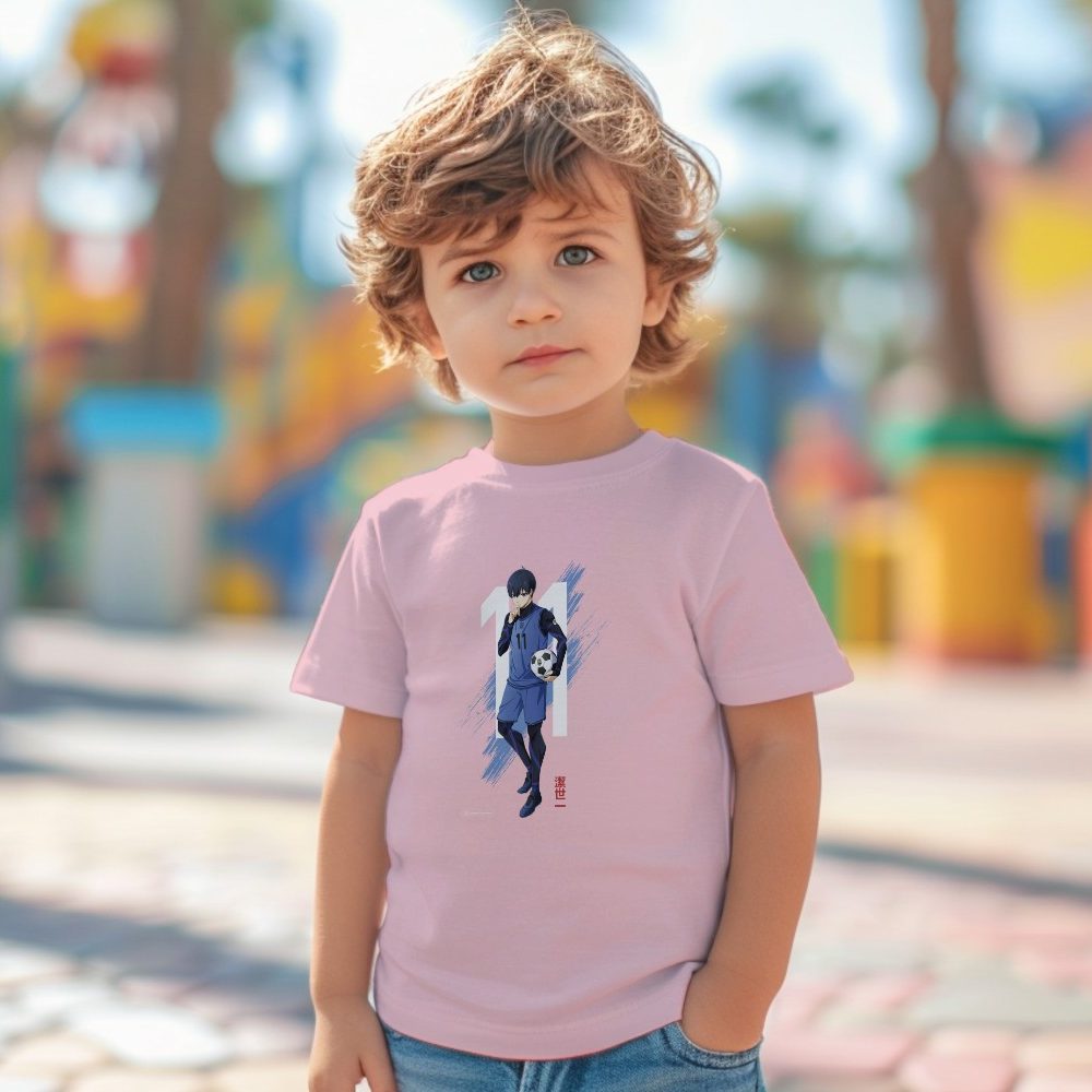T-shirt coton bio Bébé Bluelock avec un design de Bluelock 11 blanc
