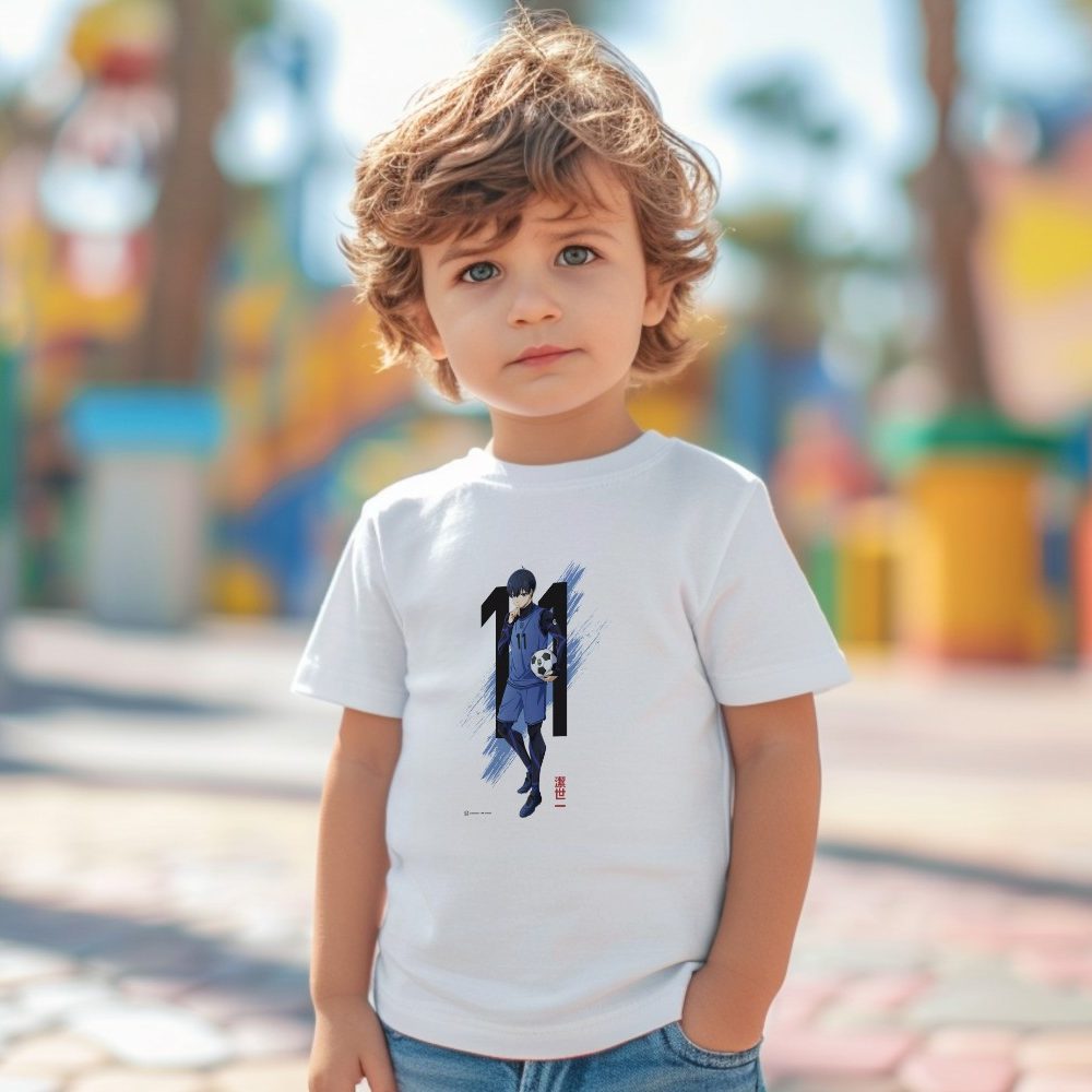 T-shirt coton bio Bébé Bluelock avec un design de Bluelock 11 noir