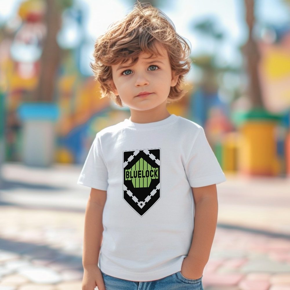 T-shirt coton bio Bébé Bluelock avec un design de Bluelock Team Blason