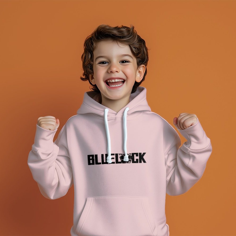 Pull à capuche Enfant Bluelock avec un design de Bluelock noir