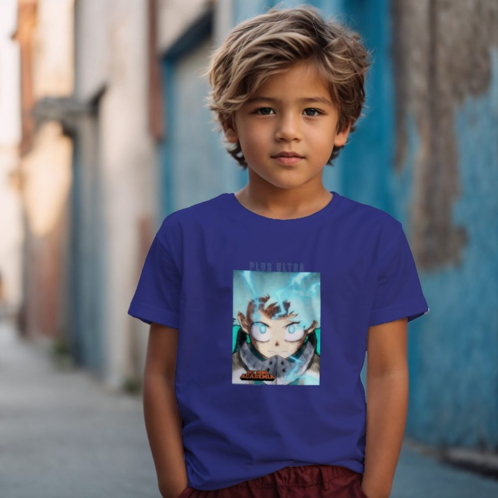 T-shirt Enfant My Hero Academia avec un design de My Hero Academia Deku blanc