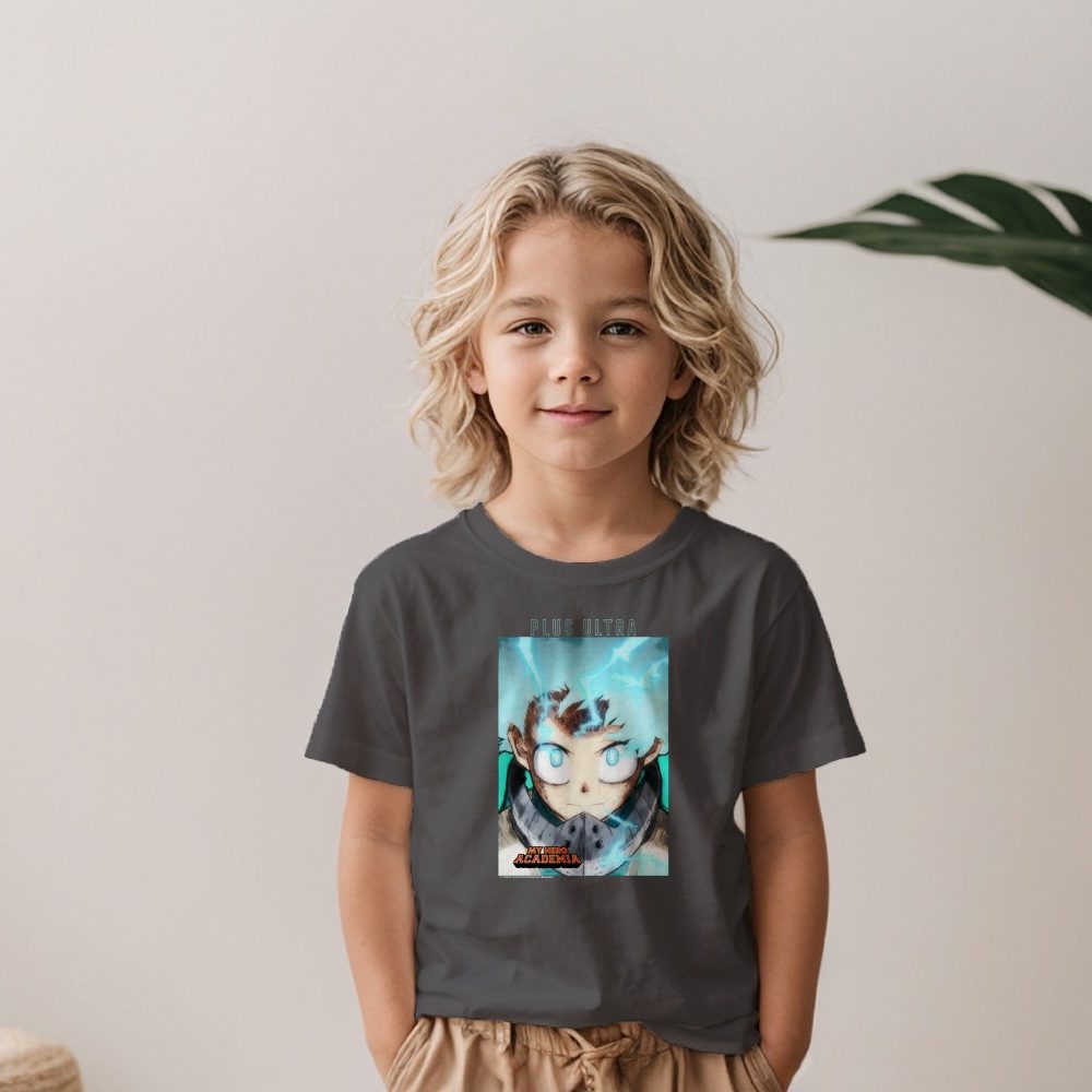 T-shirt Enfant My Hero Academia avec un design de My Hero Acadomia Deku blanc