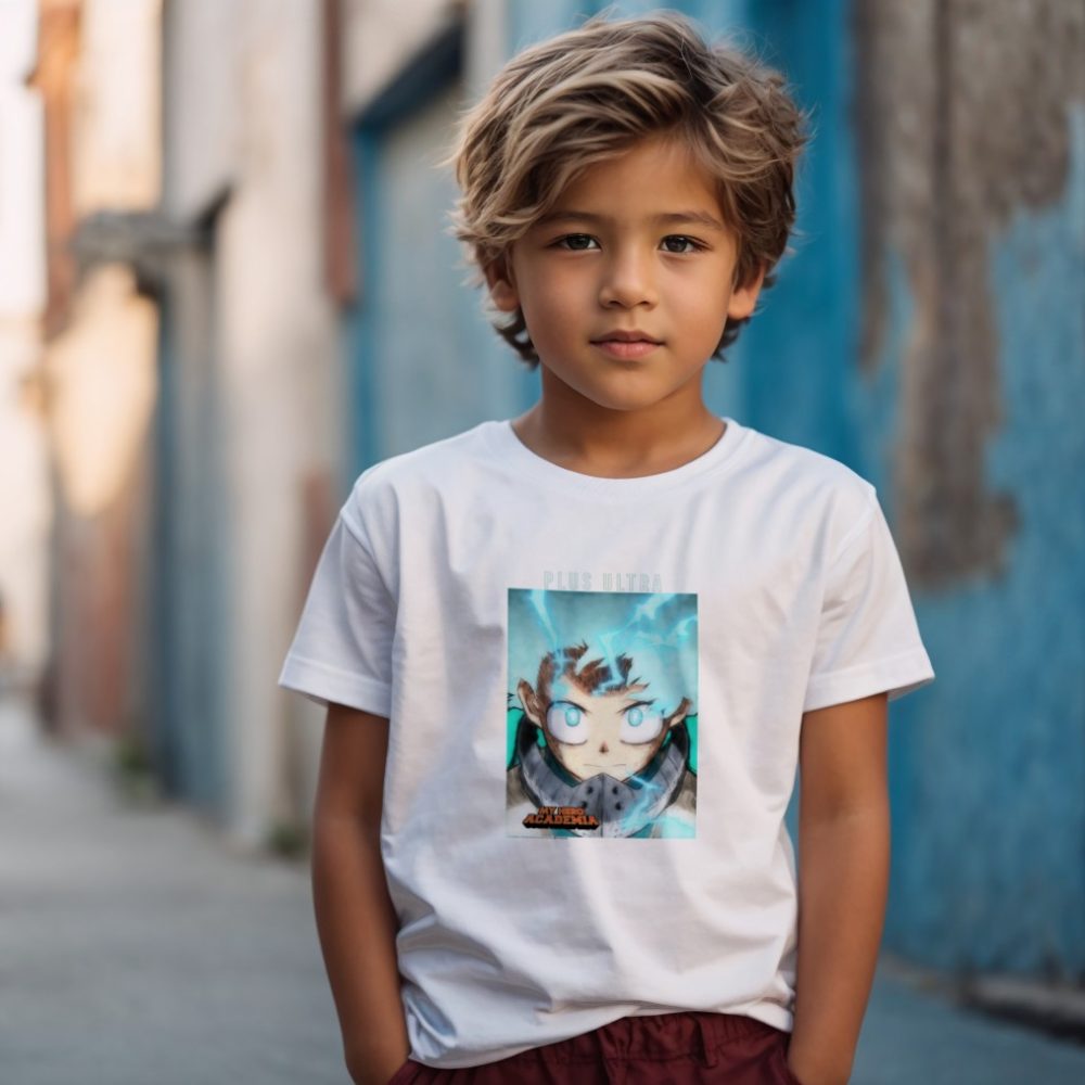T-shirt Enfant My Hero Academia avec un design de My Hero Academia Deku noir