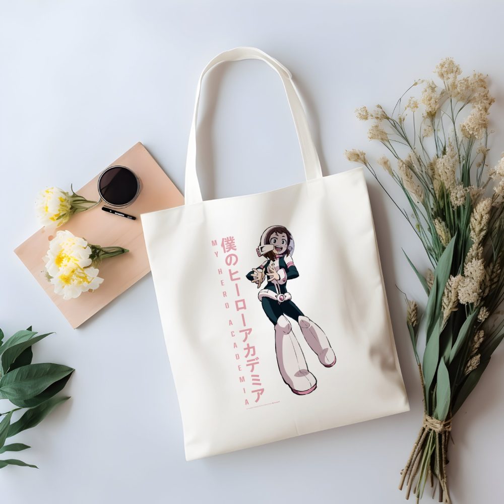 Tote bag coton bio My Hero Academia avec un design de My Hero Academia Uraraka