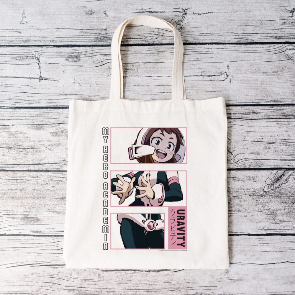Tote bag coton bio My Hero Academia avec un design de My Hero Academia Rectangle Uravity