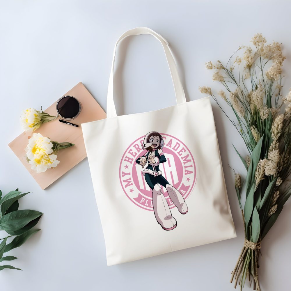 Tote bag coton bio My Hero Academia avec un design de My Hero Academia Ochaco Uraraka