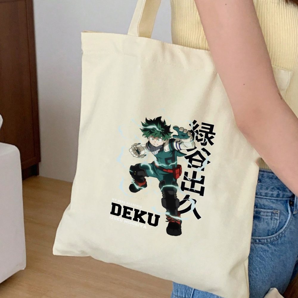 Tote bag coton bio My Hero Academia avec un design de My Hero Academia Izuku Midoriya