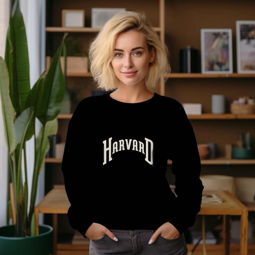 Sweat oversize coton bio Femme Harvard avec un design de Harvard Arc blanc