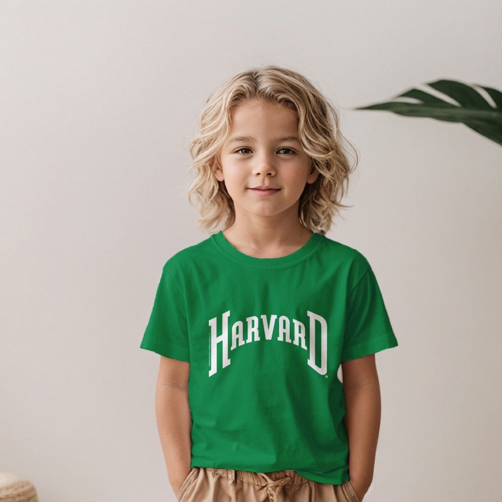 T-shirt Enfant Harvard avec un design de Harvard Arc blanc