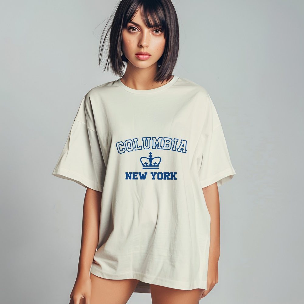 Sweat oversize coton bio Femme Columbia avec un design de Columbia New York bleu navy