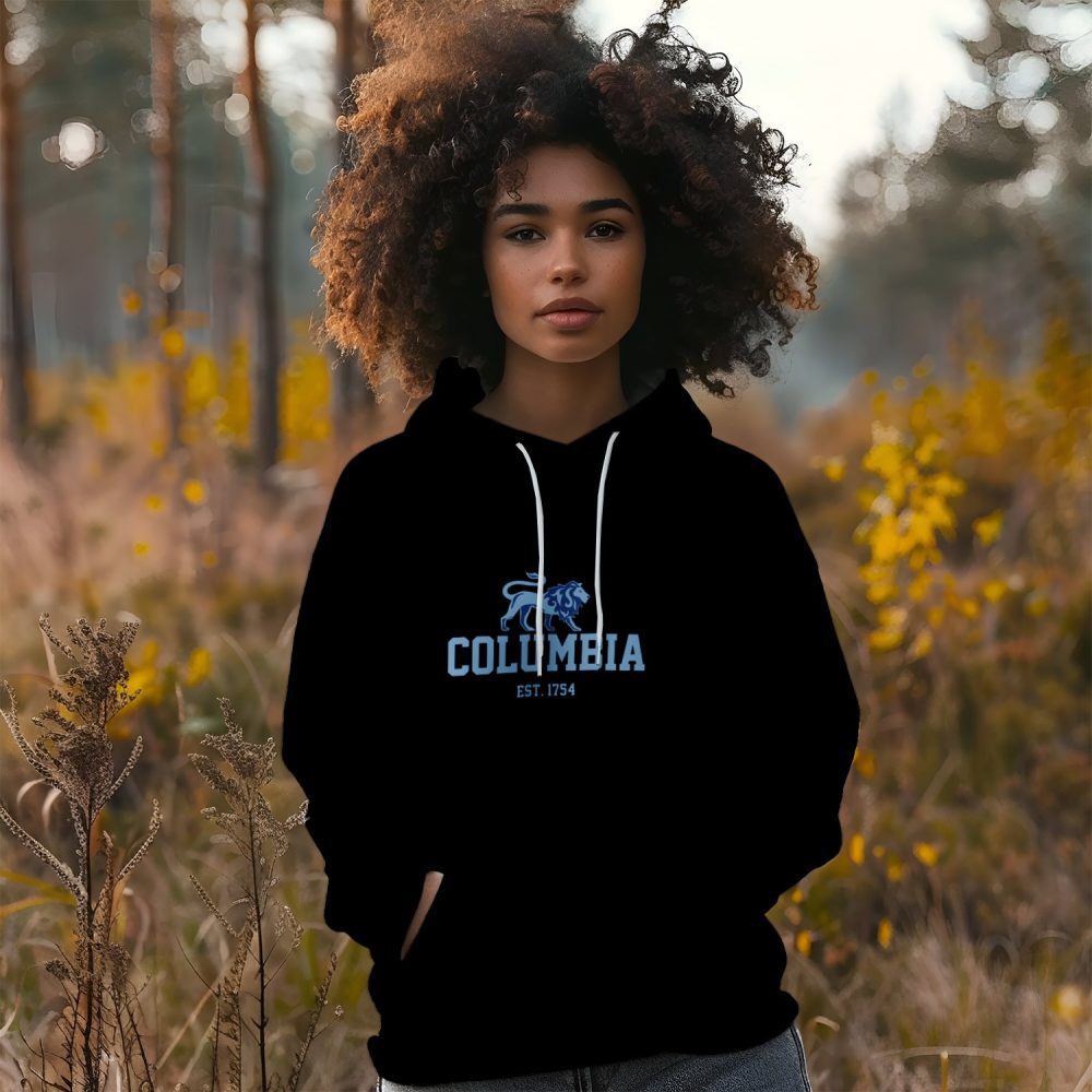 Sweat à capuche Femme Columbia avec un design de Columbia Lion bleu ciel