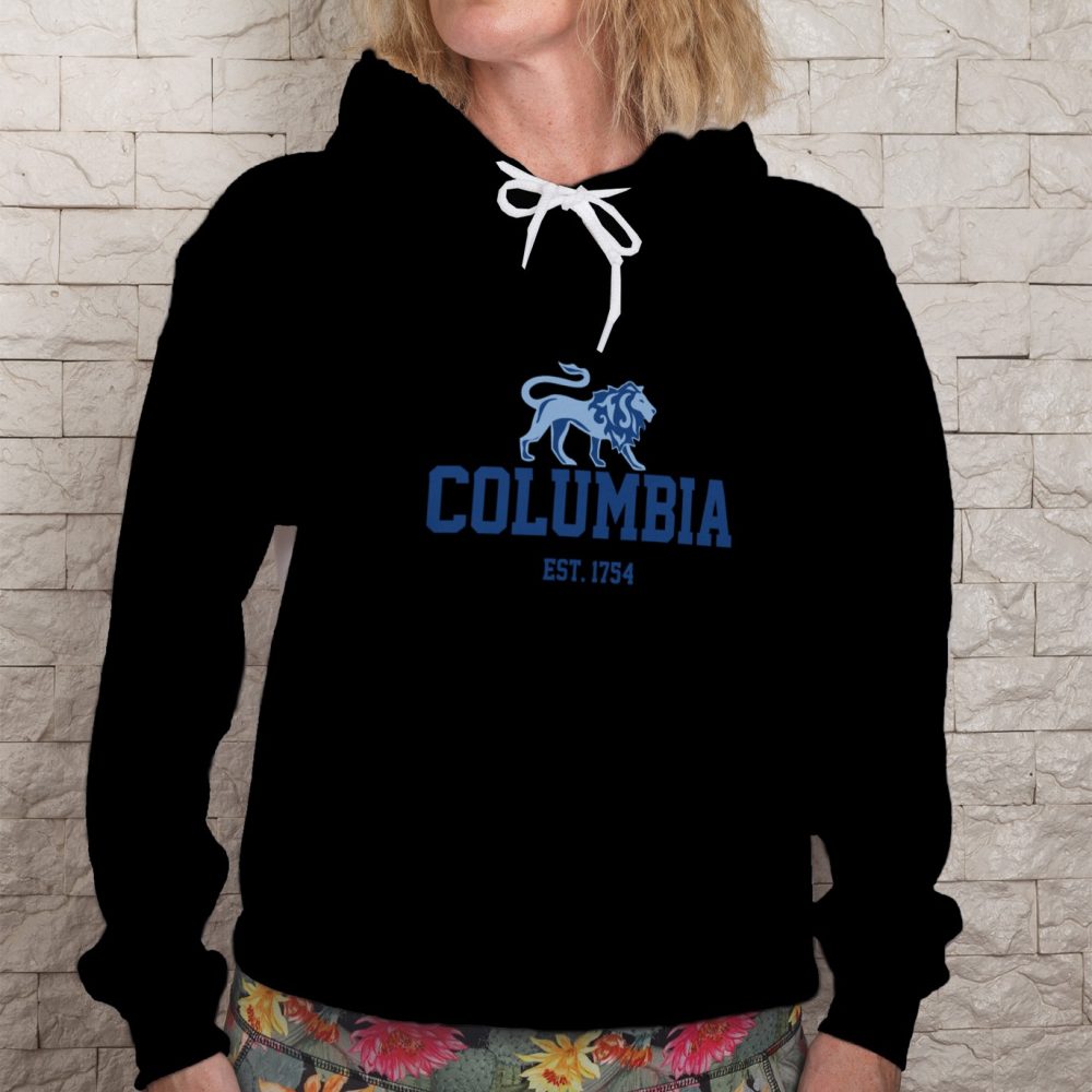 Sweat à capuche Femme Columbia avec un design de Columbia Lion bleu navy