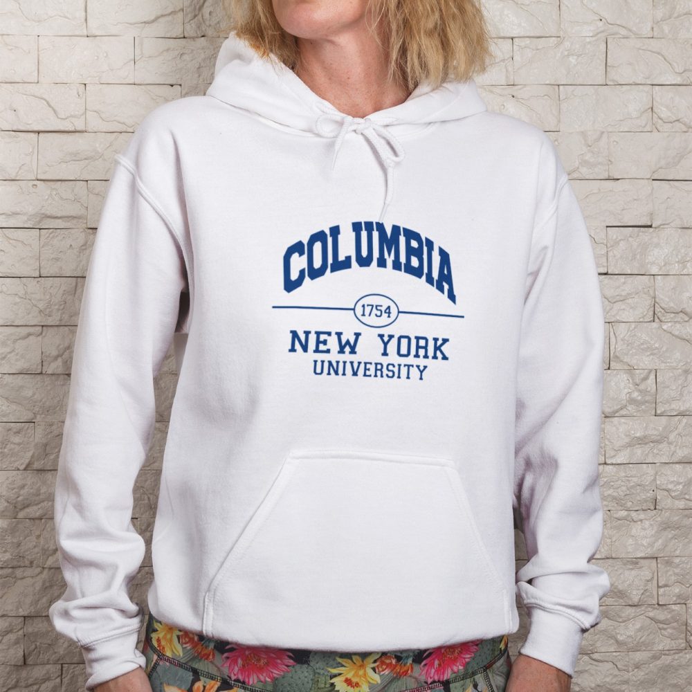 Sweat à capuche Femme Columbia avec un design de Columbia 1754 bleu navy